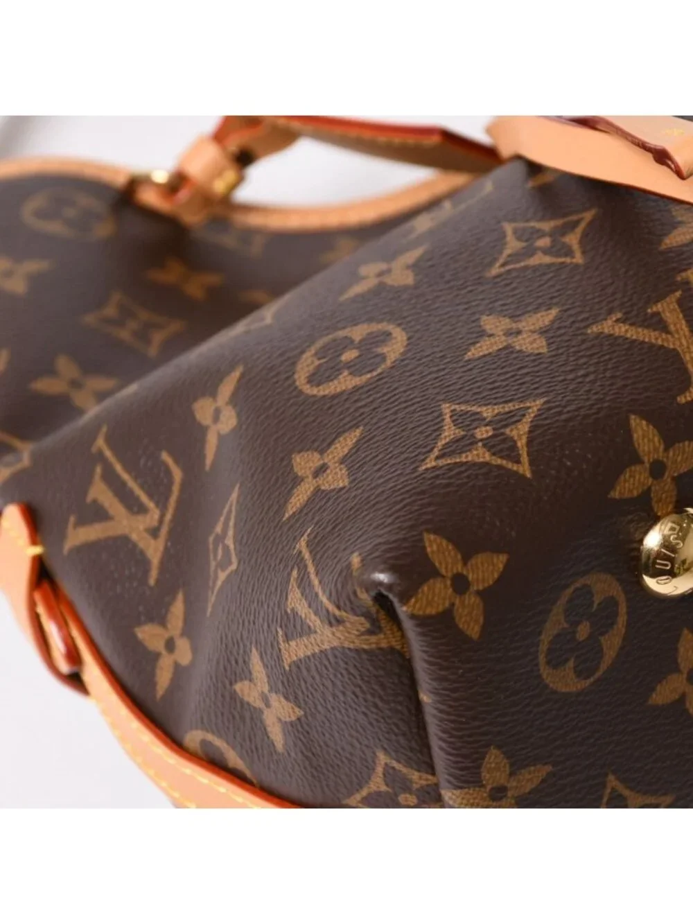 Louis Vuitton Carryall NM PM Bag Monogram Brown Leather Vachetta Gold